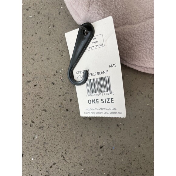 Volcom Polar Fleece Beanie cap winter hat black grey unisex NEW - Picture 3 of 7